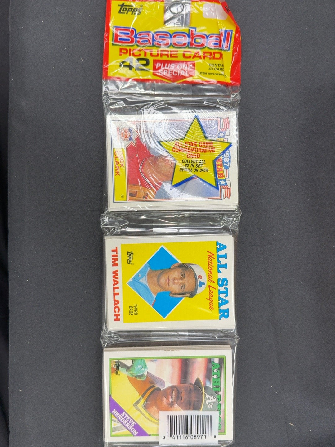 1988 Topps Baseball rack pack – 43 cards