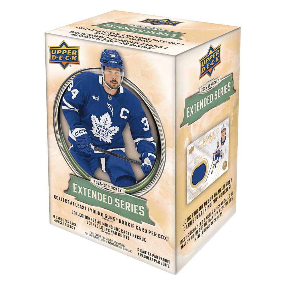 2025/26 Upper Deck Extended Series Blaster Box NHL — Sealed product packaging