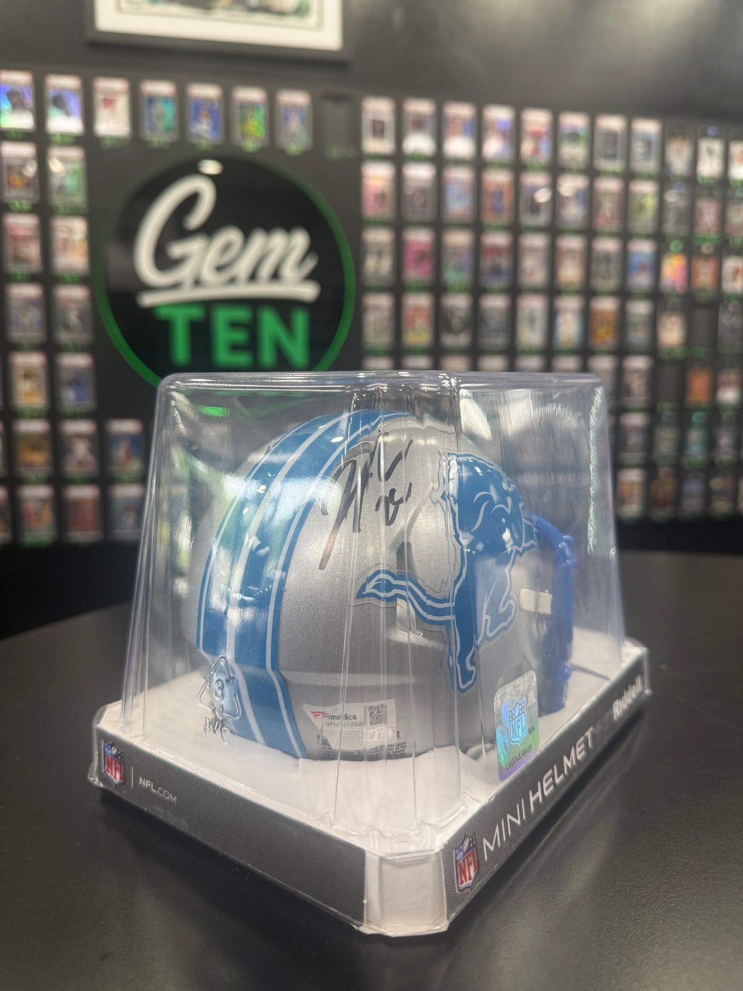 Jahmyr Gibbs Autographed Mini Helmet Fantastics Authentic