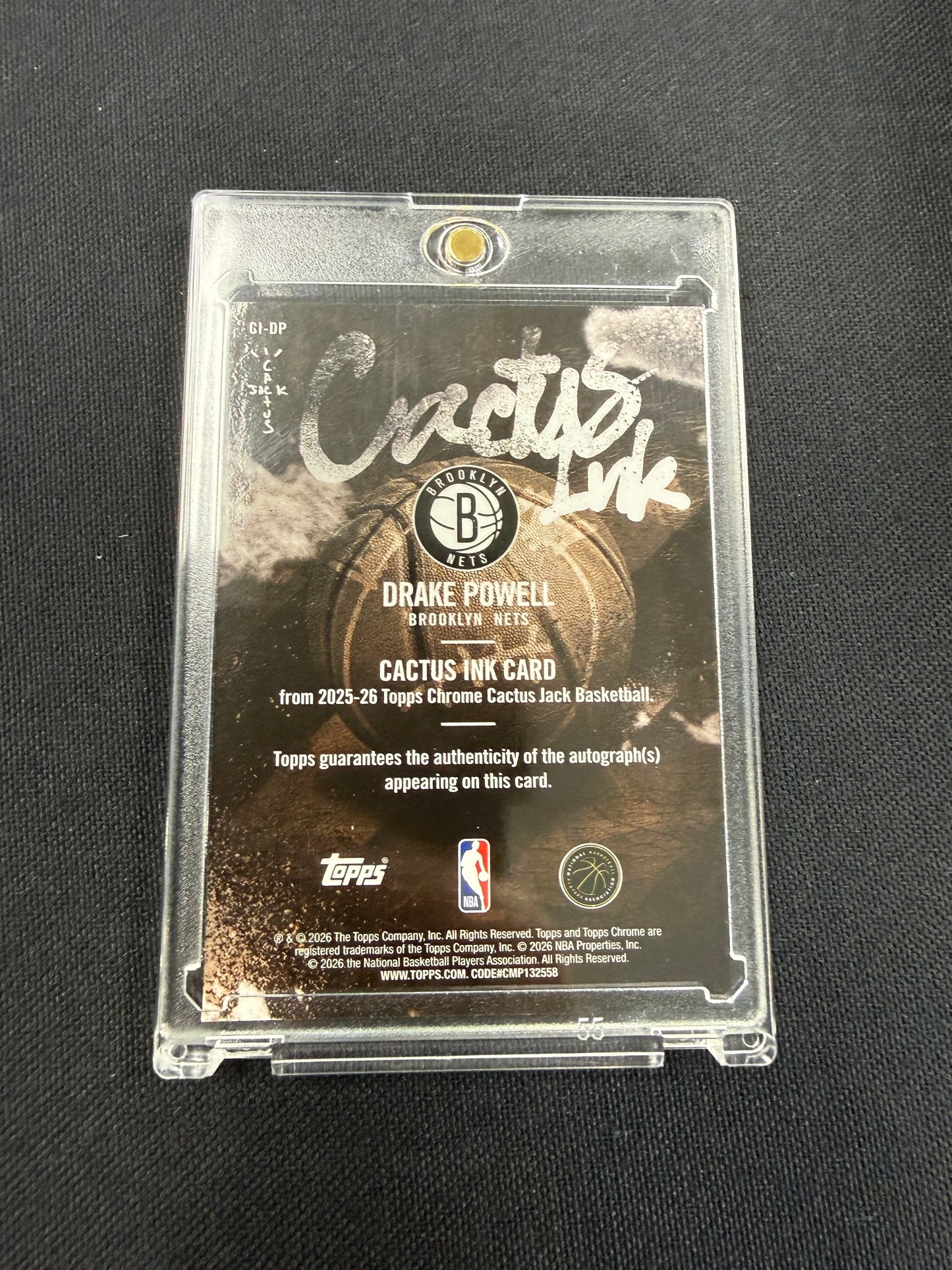 2025-26 Topps Cactus Jack Chrome Drake Powell RED Auto 1/5 RC