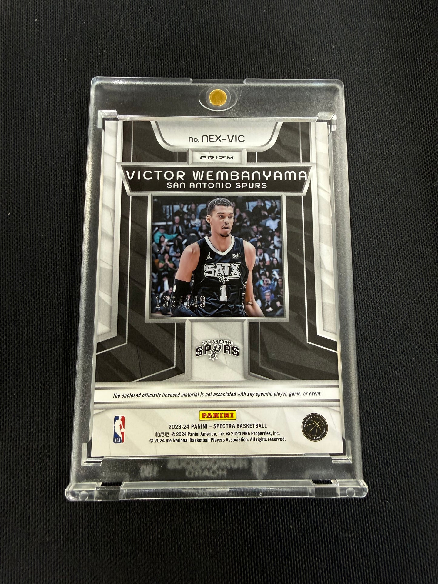 2023-24 Panini Spectra Victor Wembanyama Next Era Patch /149 RC