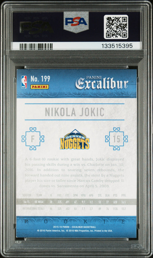 2015 Panini Excalibur #199 Nikola Jokic PSA 8