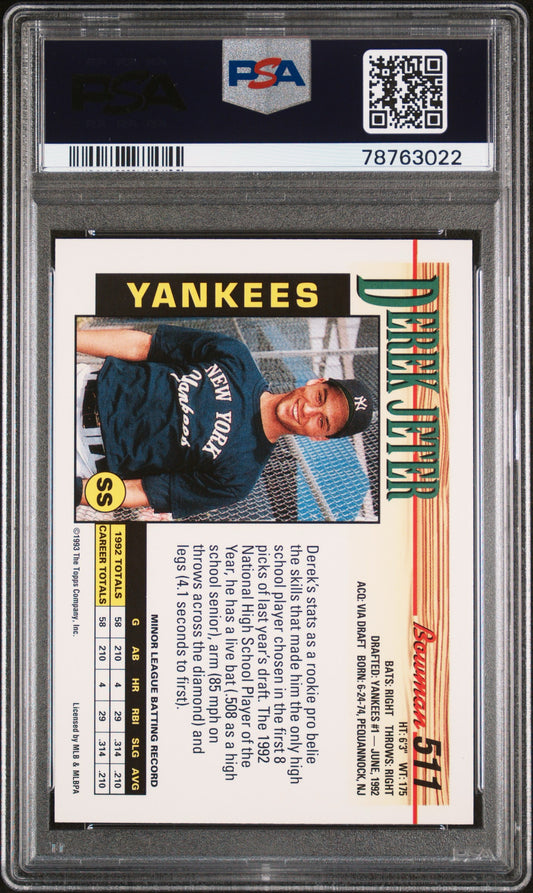 1993 Bowman #511 Derek Jeter PSA 10