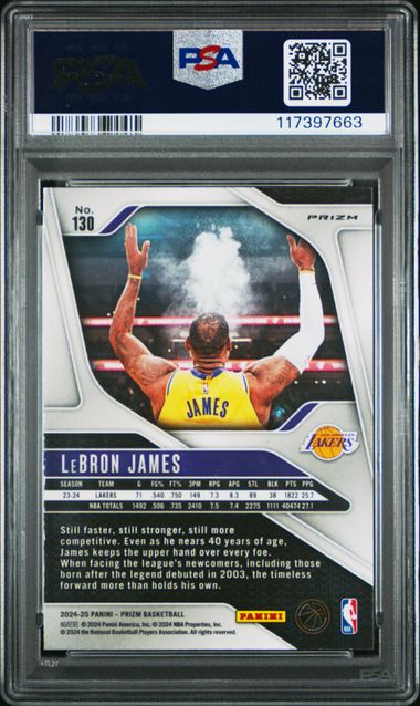 2024 Prizm #130 LeBron James Red Ice PSA 10