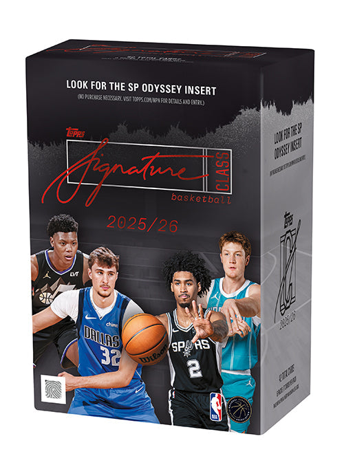 2025-26 Topps NBA Signature Class Value Box — Sealed product packaging