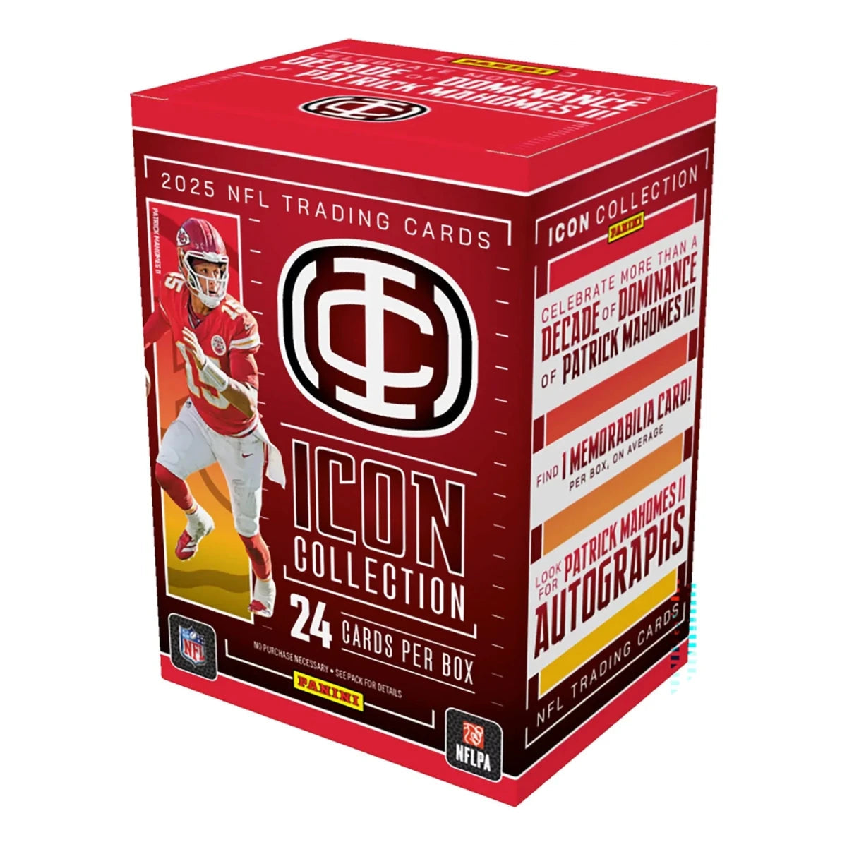2025 Panini Icon Collection Patrick Mahomes Blaster Box — Sealed product packaging