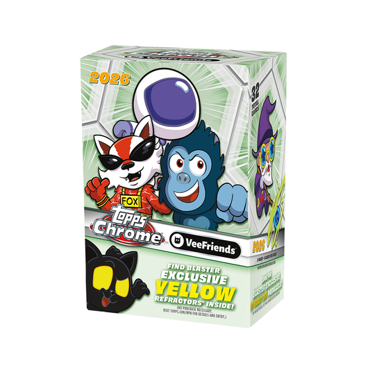 2026 Topps Chrome VeeFriends Blaster Box — Sealed product packaging