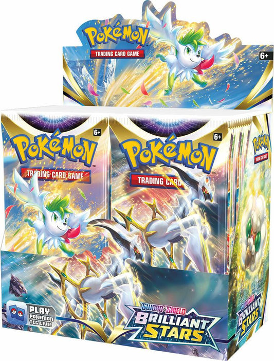 Pokémon Sword & Shield—Brilliant Stars Booster Box — Sealed product packaging