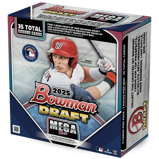 2025 Topps Bowman Draft Mega Box — Sealed product packaging