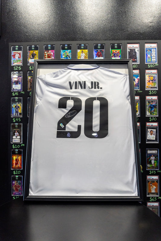 Vinicius Jr. Autographed Real Madrid #20 Jersey | Beckett BAS Certified | Framed