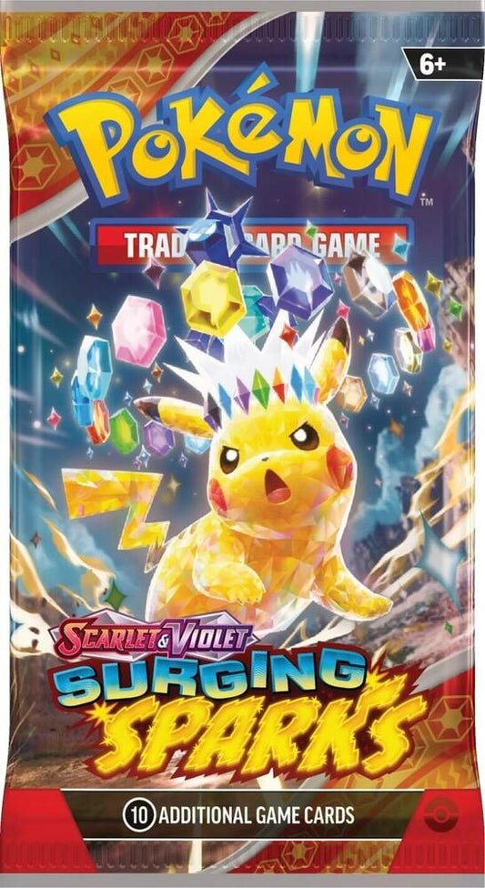 Pokémon Scarlet & Violet—Surging Sparks Booster Pack — Sealed product packaging
