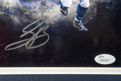 Saquon Barkley Signed Photo Framed JSA Authentic