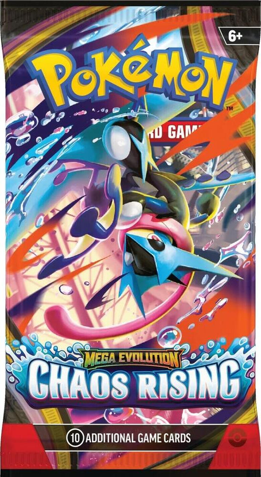 Pokémon Mega Evolution—Chaos Rising Booster Pack — Sealed product packaging