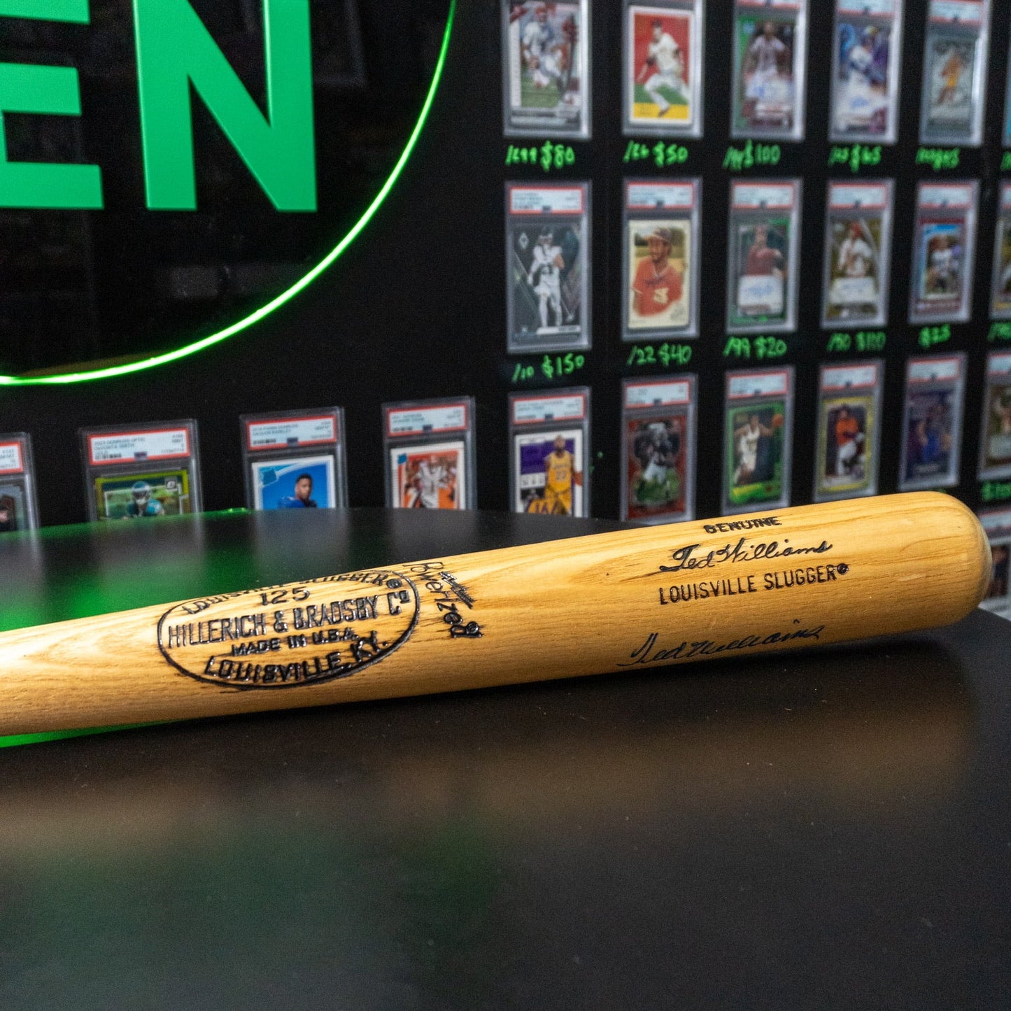 Ted Williams Signed Full Size Bat JSA Authentic