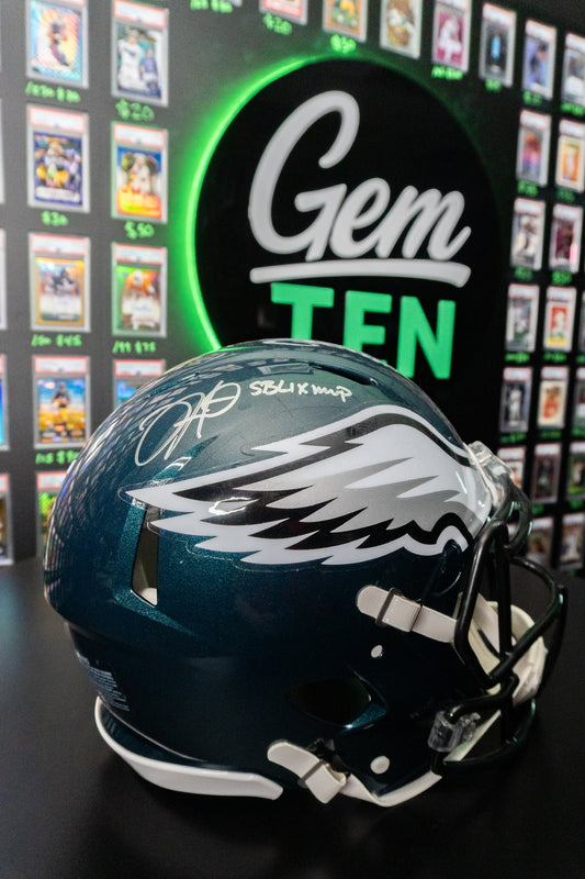 Jalen Hurts Autographed Super Bowl LIX Full Sized Helmet Fanatics Authentic