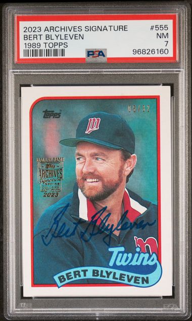 2023 Archives Signature #555 Bert Blyleven 1989 Topps 5/32 PSA 7