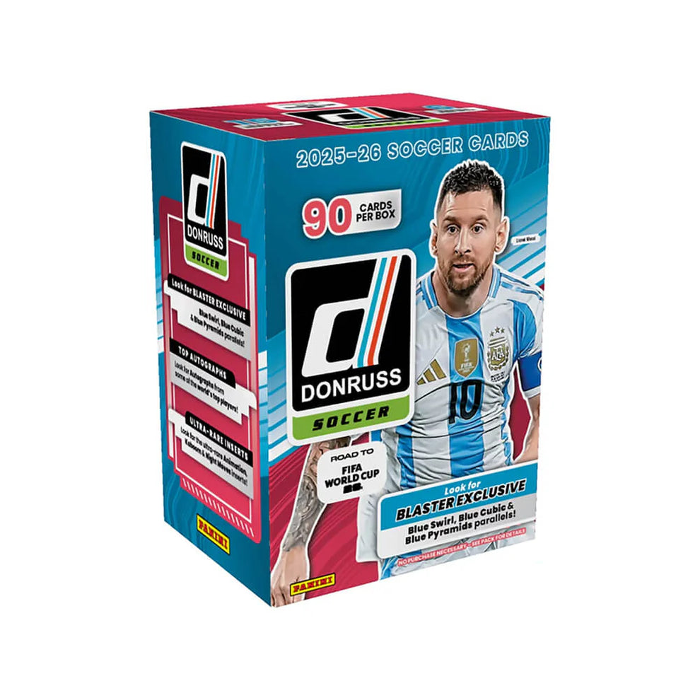 2025/26 Donruss Soccer Blaster Box — Sealed product packaging