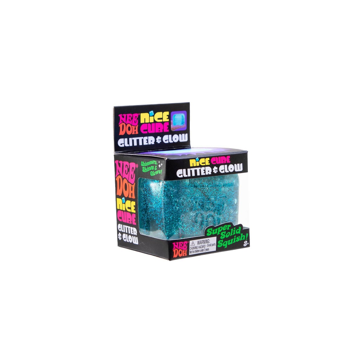 NeeDoh Nice Cube Glitter and Glow assorted colors