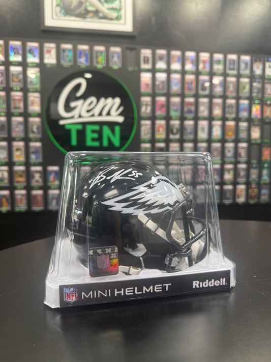 Brandon Graham Signed Mini Helmet JSA Authentic