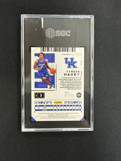 The 2020-21 Panini Contenders D.P. #68 Tyrese Maxey Autographed Premium Edition SGC 9.5