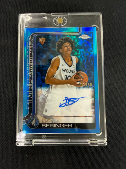 2025-26 Topps Chrome Joan Beringer Auto Autograph True Blue Refractor /150 RC