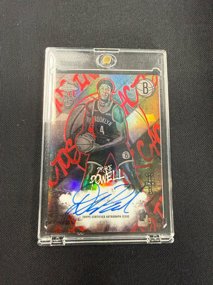 2025-26 Topps Cactus Jack Chrome Drake Powell RED Auto 1/5 RC
