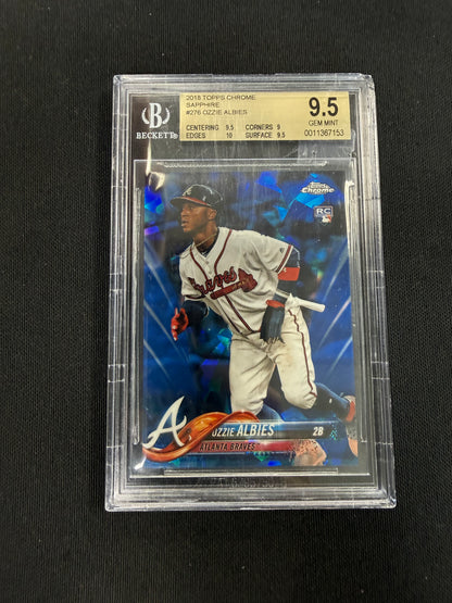 2018 Topps Chrome Sapphire #276 Ozzie Albies BGS 9.5 RC