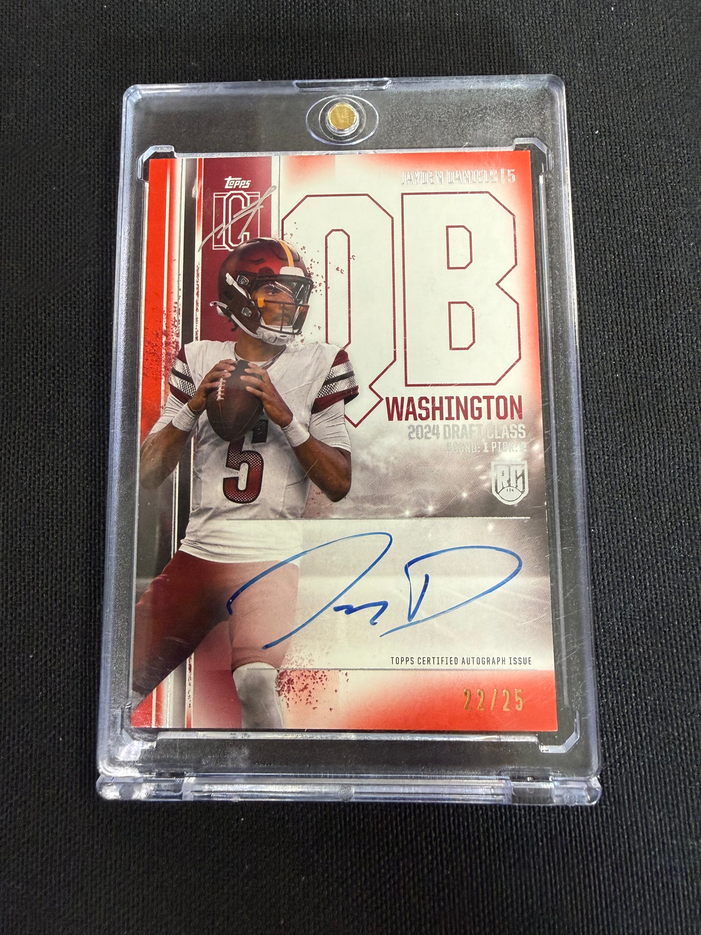 2024 Topps Signature #RCA-JD Jayden Daniels Auto Orange /25 RC