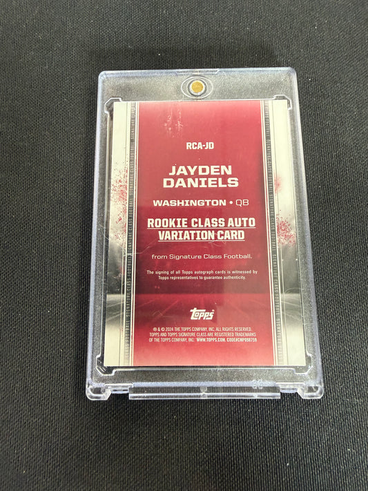 2024 Topps Signature #RCA-JD Jayden Daniels Auto Orange /25 RC