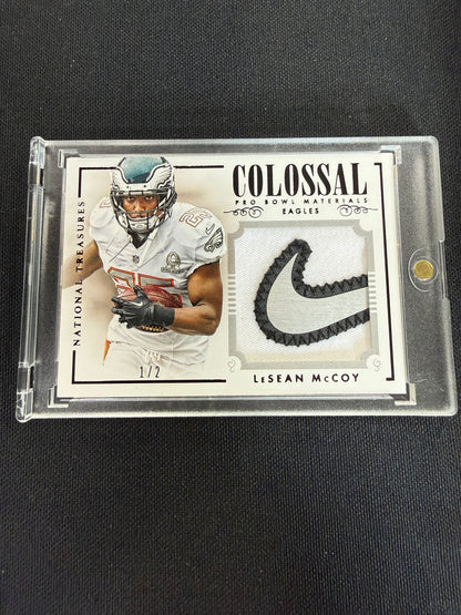 2014 Panini Colossal #CPB-LM LeSean McCoy Nike Patch 1/2 Player Worn