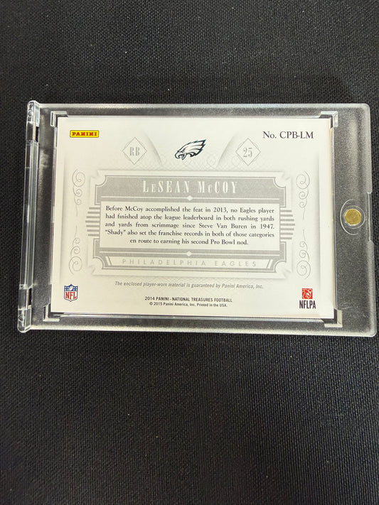 2014 Panini Colossal #CPB-LM LeSean McCoy Nike Patch 1/2 Player Worn