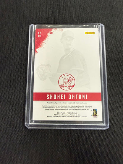 2018 Panini The National #SO Shohei Ohtani Player Worn Patch RC