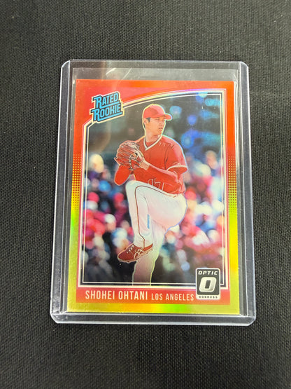 2018 Panini Optic #176 Shohei Ohtani Red Yellow Rated Rookie