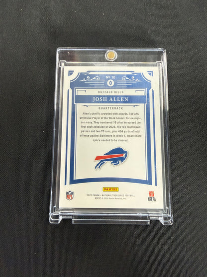 2025 Panini National Treasures #10 Josh Allen 1/1