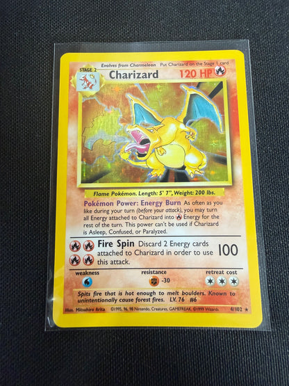 1999 Pokemon Base Set Charizard Holo 4/102 LP+