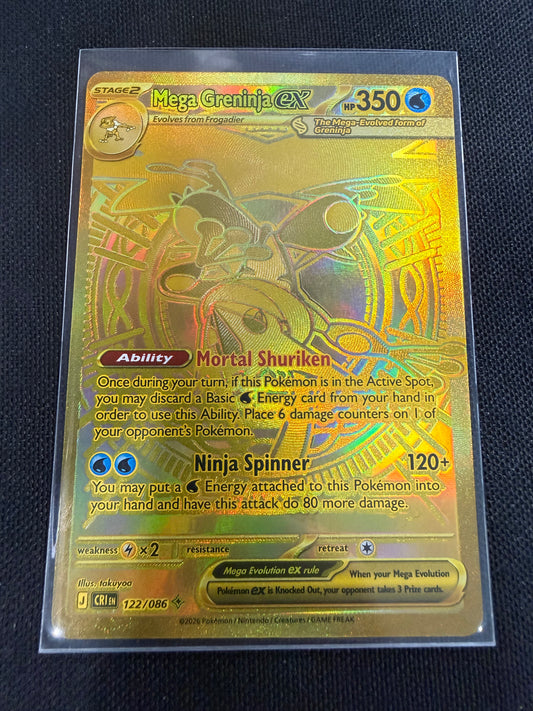 2026 Pokemon Mega Evolution Chaos Rising Greninja ex Hyper Rare 122/086 NM