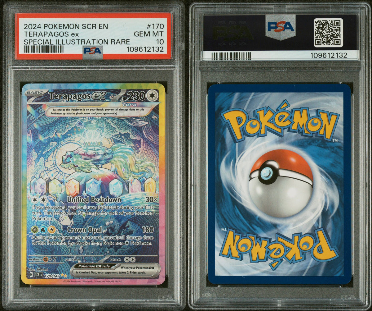 POKEMON SCR EN-STELLAR CROWN #170 TERAPAGOS ex SPECIAL ILLUSTRATION RARE PSA 10
