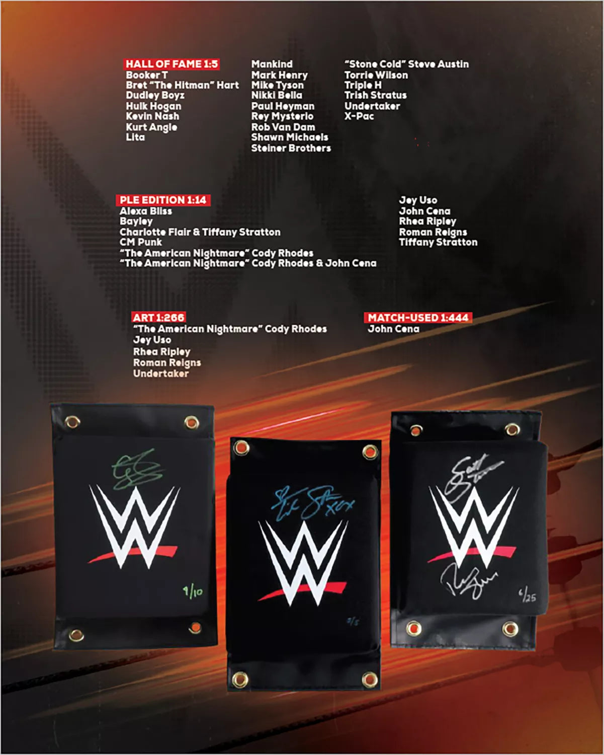 WWE 2026 Under Wraps Autographed Turnbuckle Pads