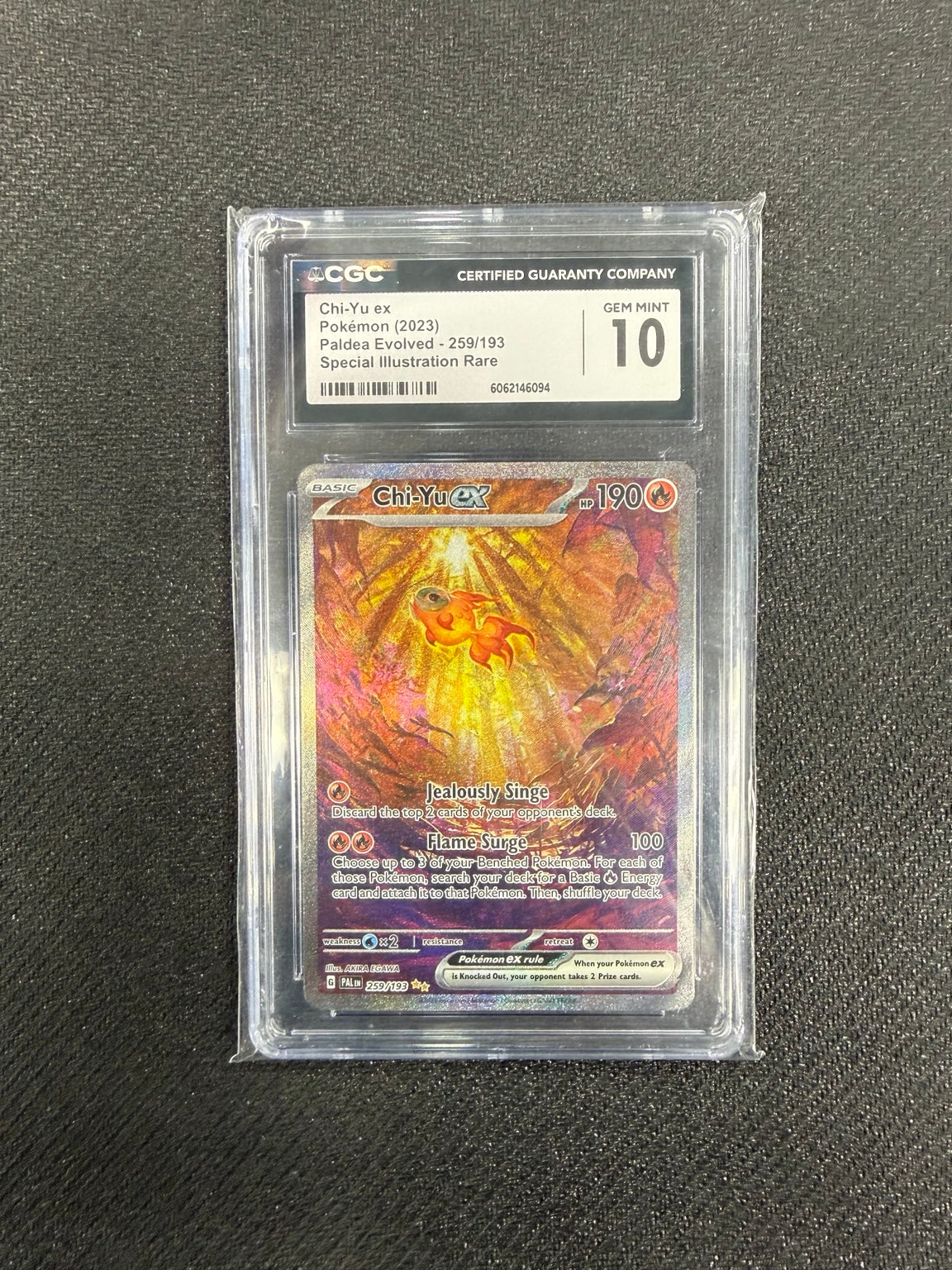 2023 Pokemon Paldea Evolved Chi-Yu ex 259/193 Special Illustration Rare - CGC 10