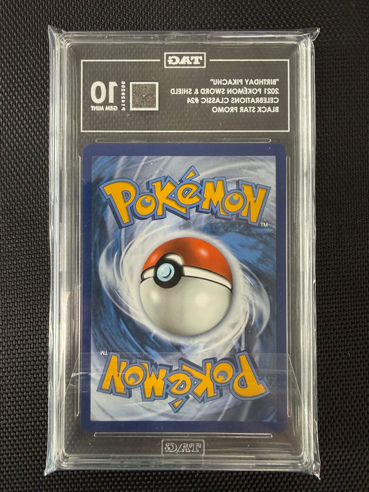 2021 Pokémon Celebrations Birthday Pikachu #24 — TAG 10