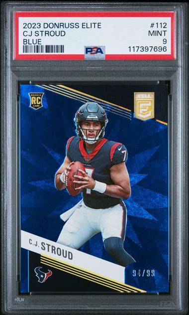2023 Donruss Elite #112 CJ Stroud Blue 94/99 PSA 9