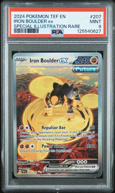 2024 Pokemon TFE EN #207 Iron Boulder ex Special Illustration Rare PSA 9