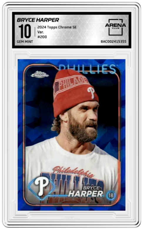 2024 Topps Chrome Sapphire #200 Bryce Harper Image Variation AC 10