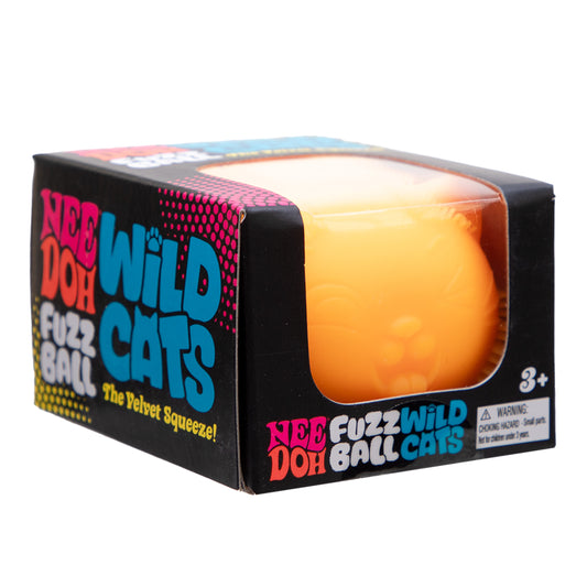 NeeDoh Fuzz Ball Wild Cats in retail packaging