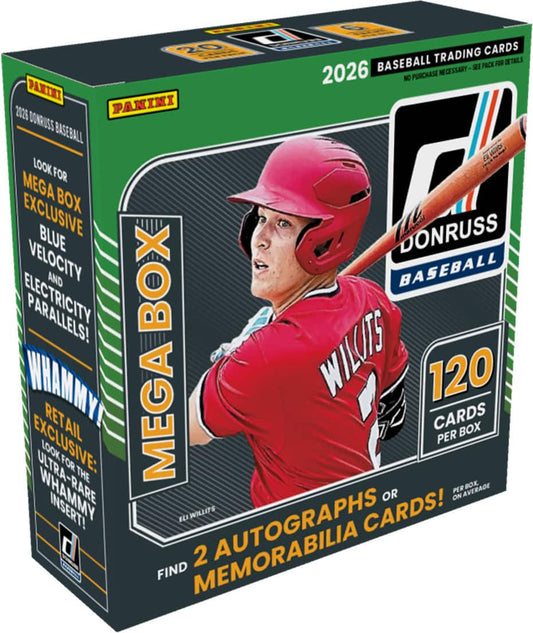 2026 Donruss Baseball Mega Box — Sealed product packaging