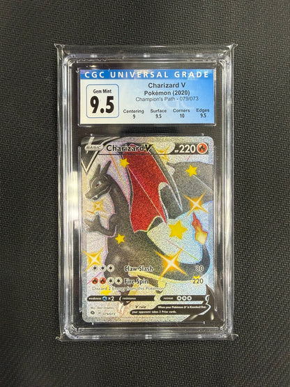 2020 Pokémon Charizard V #079/073 Champion's Path CGC 9.5 Gem Mint — 4027173016 front