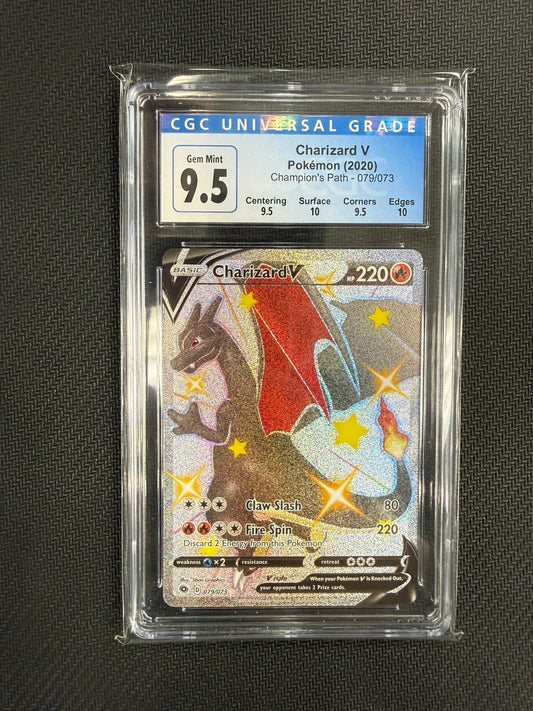 2020 Pokémon Charizard V #079/073 Champion's Path CGC 9.5 Gem Mint — 4099508011 front