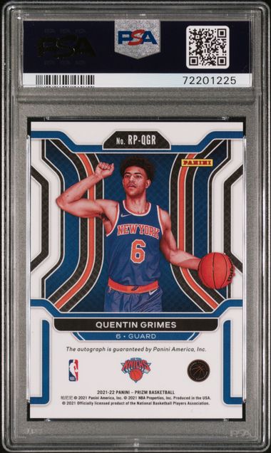 2021 Prizm #RPQGR Quentin Grimes Rookie Penmanship PSA 10