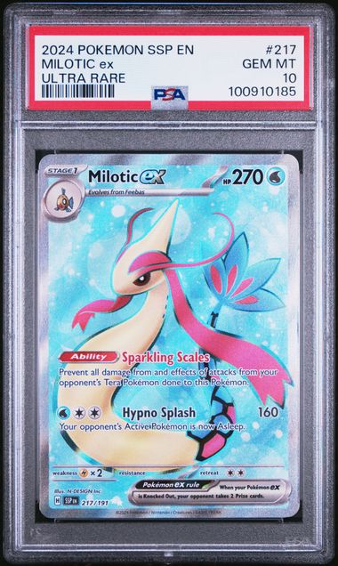 2024 Pokémon Milotic ex #217/191 Ultra Rare PSA 10 front
