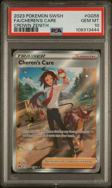 2023 Pokémon Cheren's Care #GG58/GG70 Crown Zenith PSA 10 — front — PSA 108313444